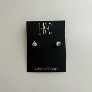 INC International Concepts Cubic Zirconia Heart Earrings